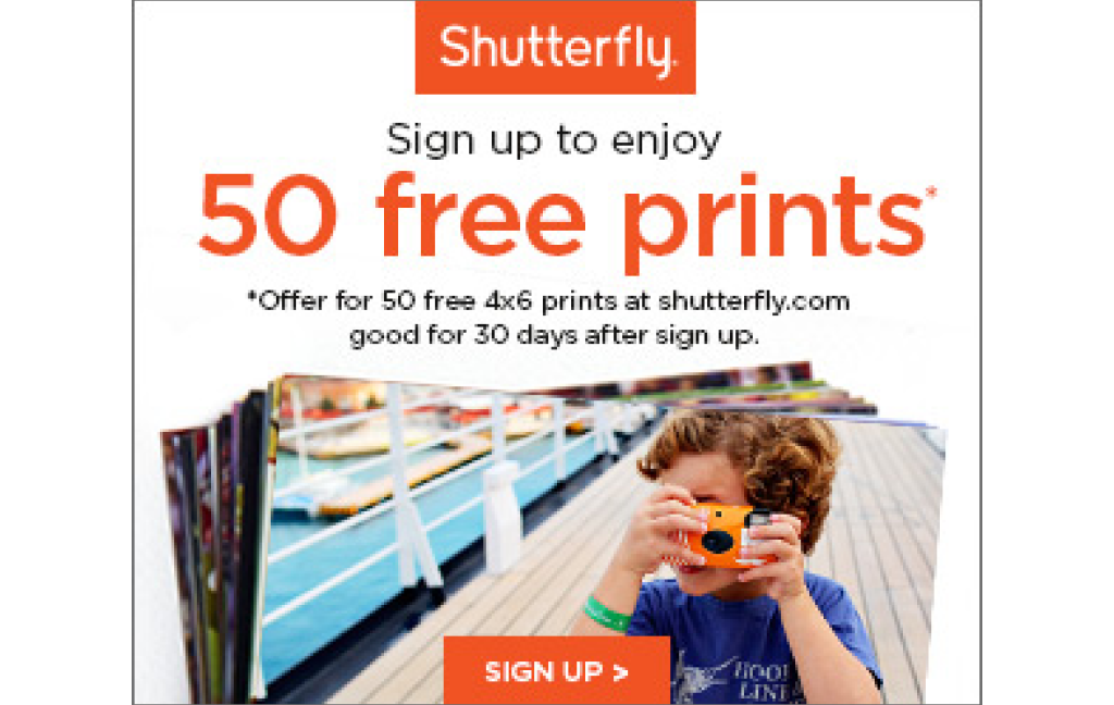 Shutterfly - Get 50 Free Prints