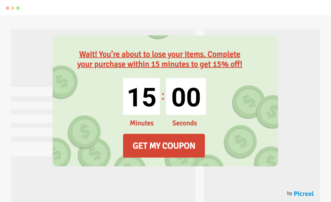 Cart Abandonment Countdown Popup