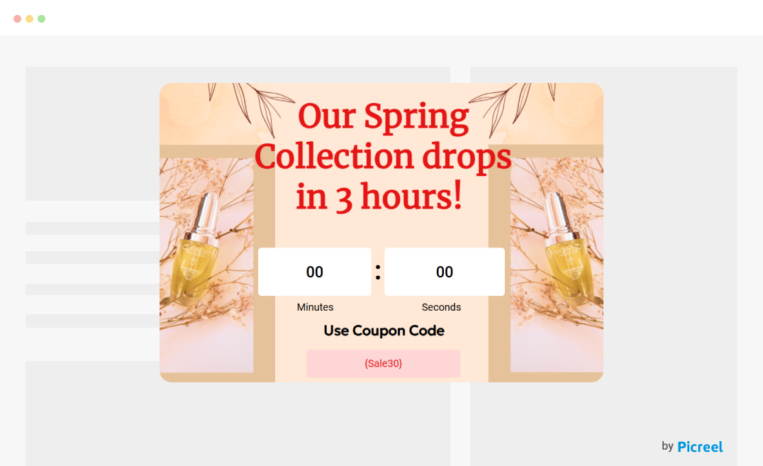 New Collection Countdown Timer Popup