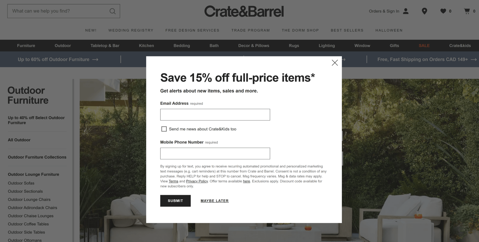 Crate & Barrel