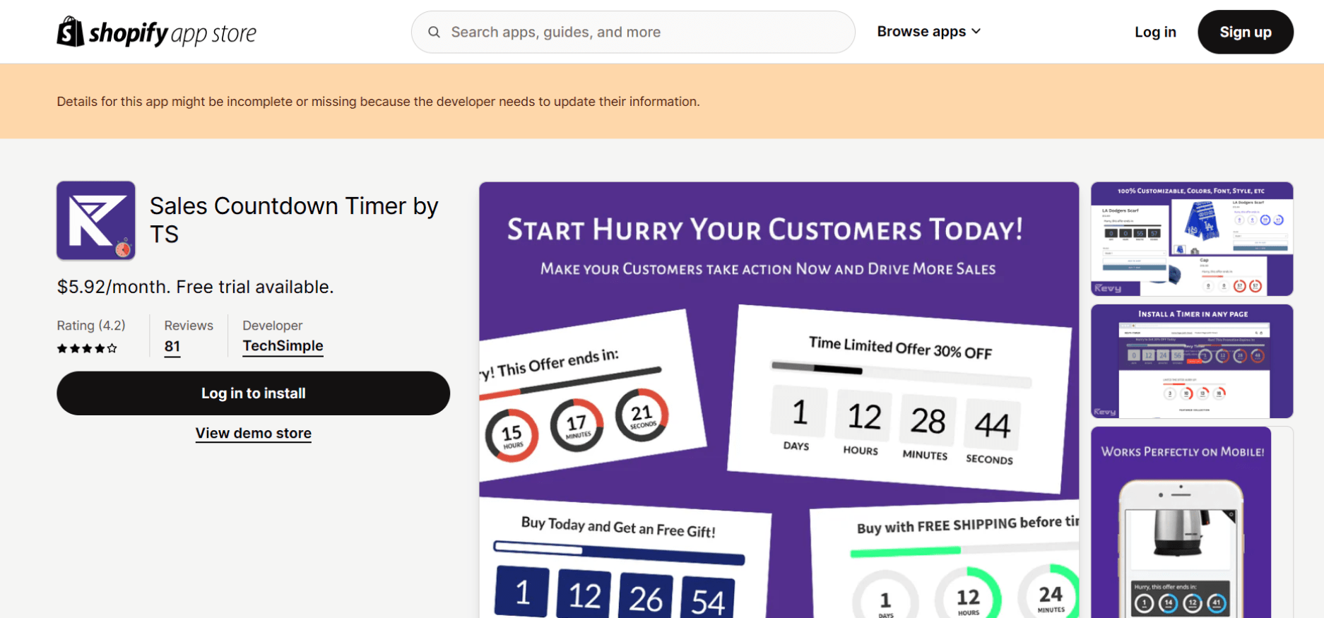 Sales Countdown Timer by TS