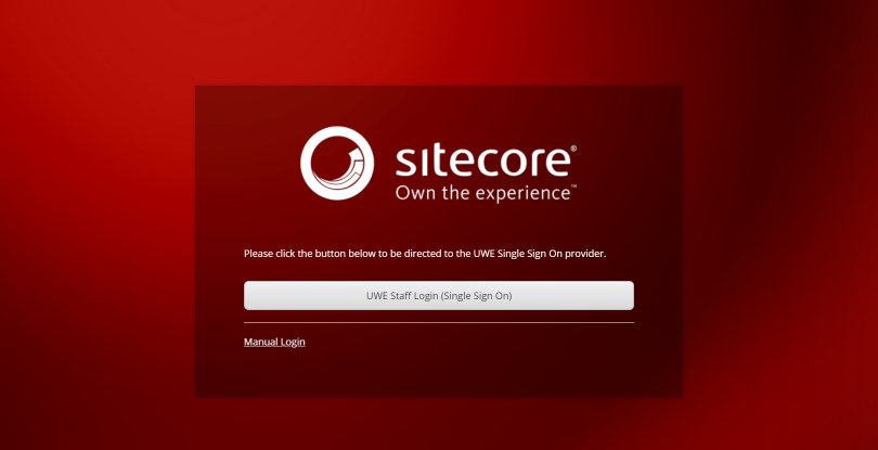 Sitecore login page