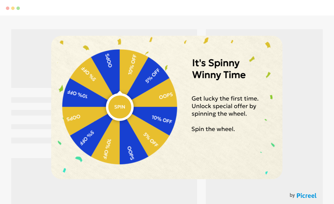 Spin-to-Win Popup