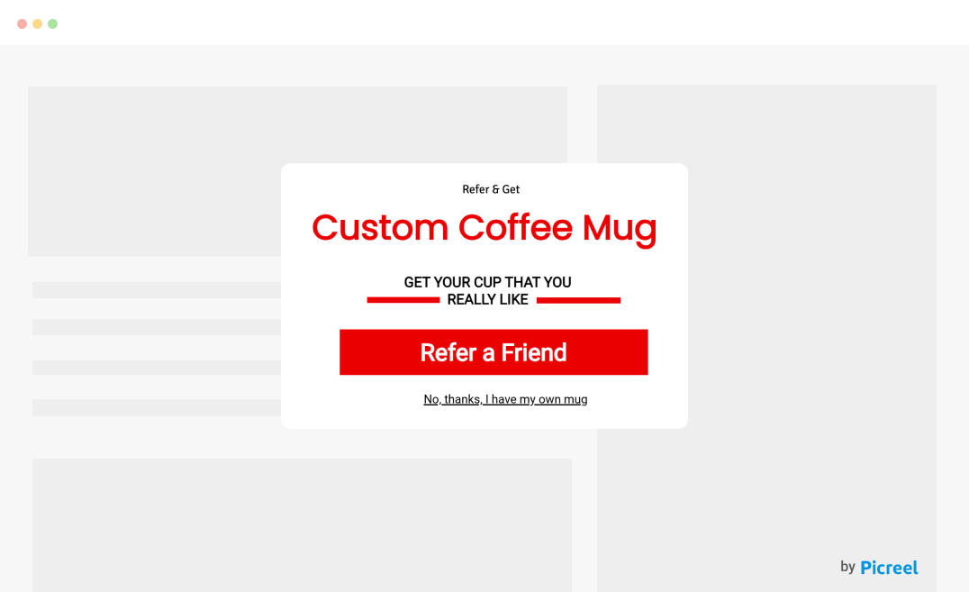 Free Gift Referral Popup